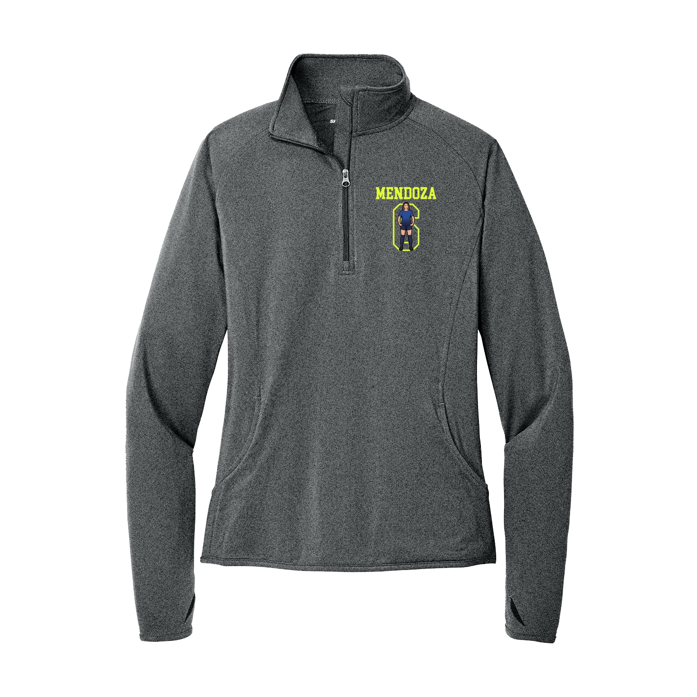 Women's Q-Zip Pullover — Shirsey in Grey