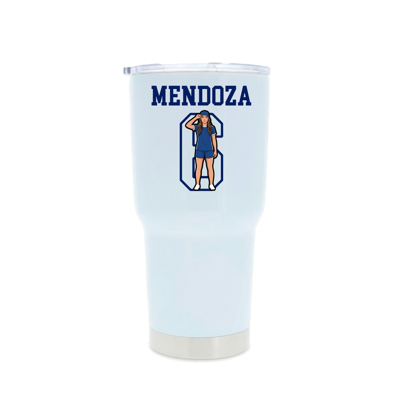 30oz Stainless Steel Tumbler — Shirsey in White