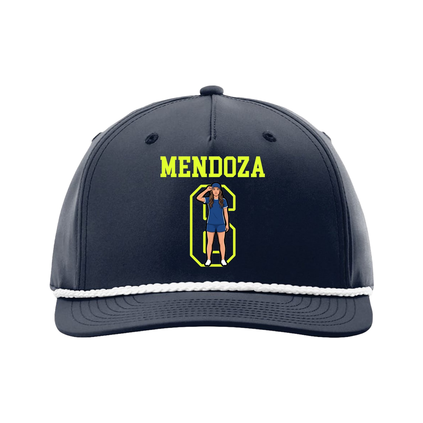 Five-Panel Classic Rope Cap — Shirsey in Navy