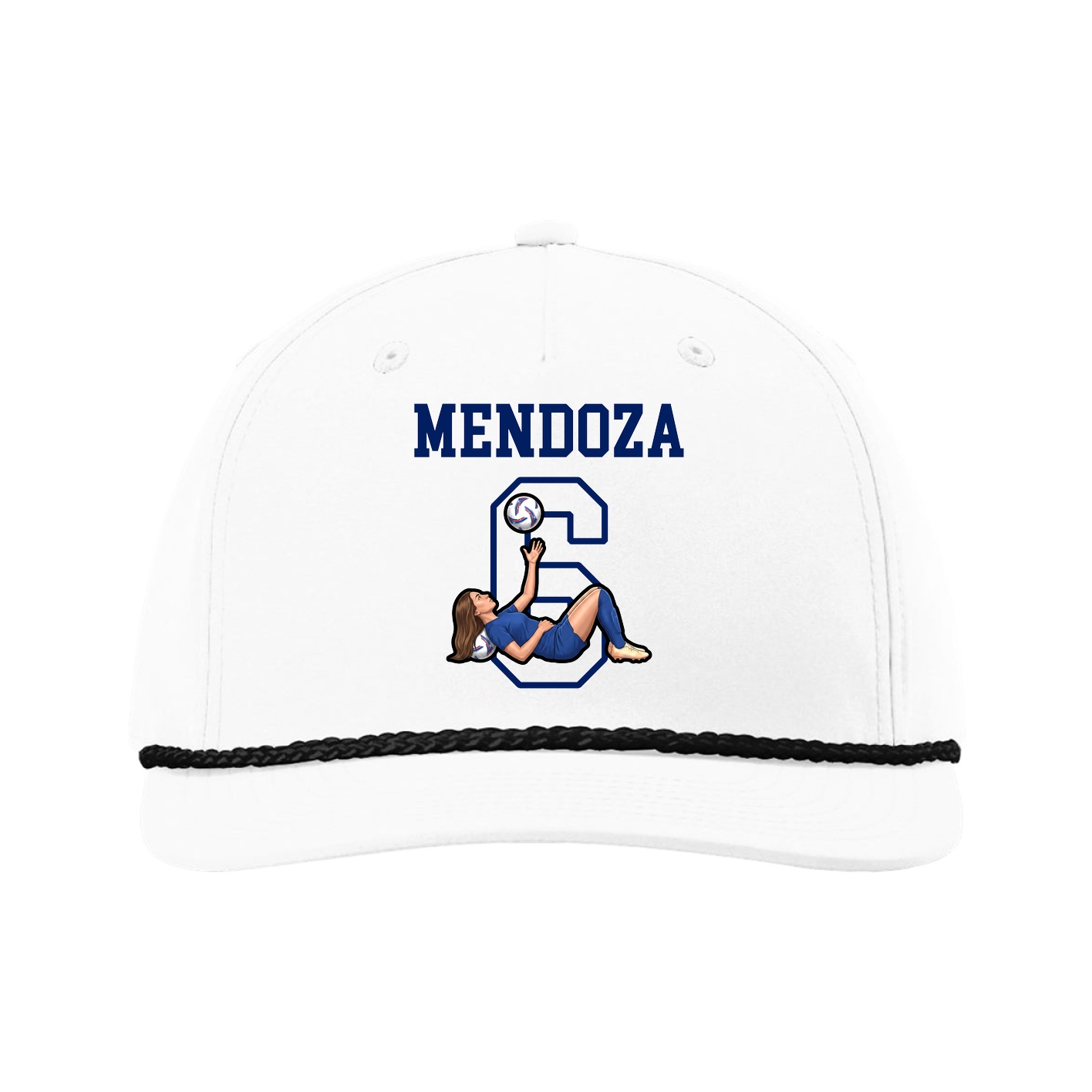 Five-Panel Classic Rope Cap — Shirsey in White