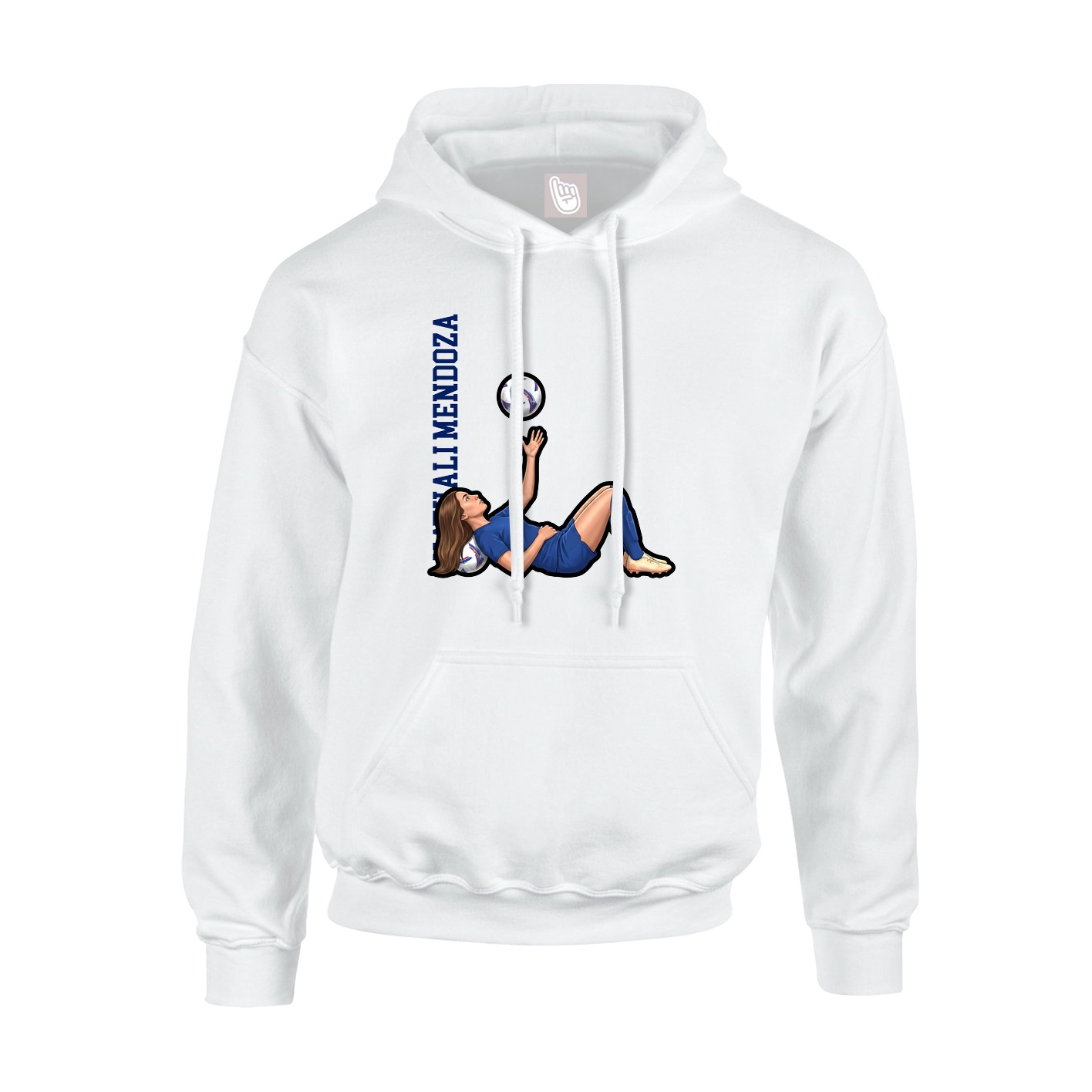 Hoodie — Name Vertical in White