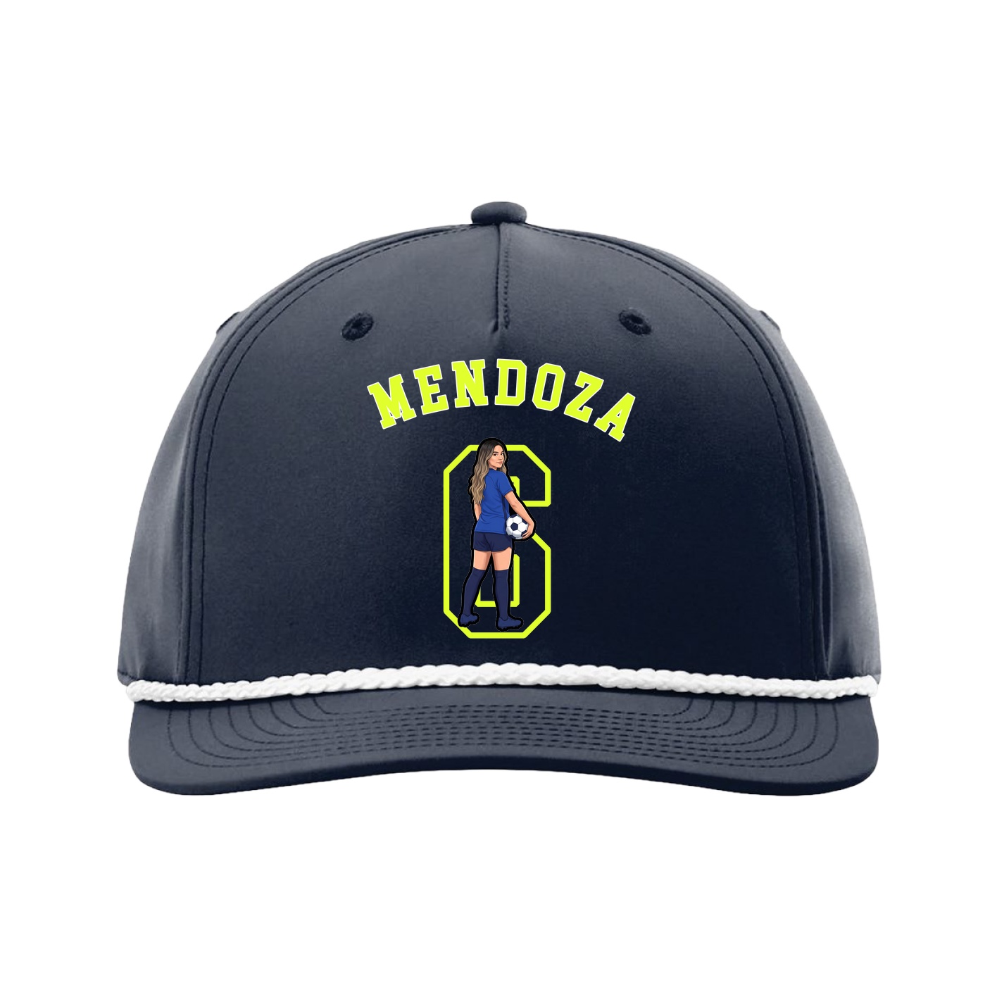Five-Panel Classic Rope Cap — Shirsey Arch in Navy