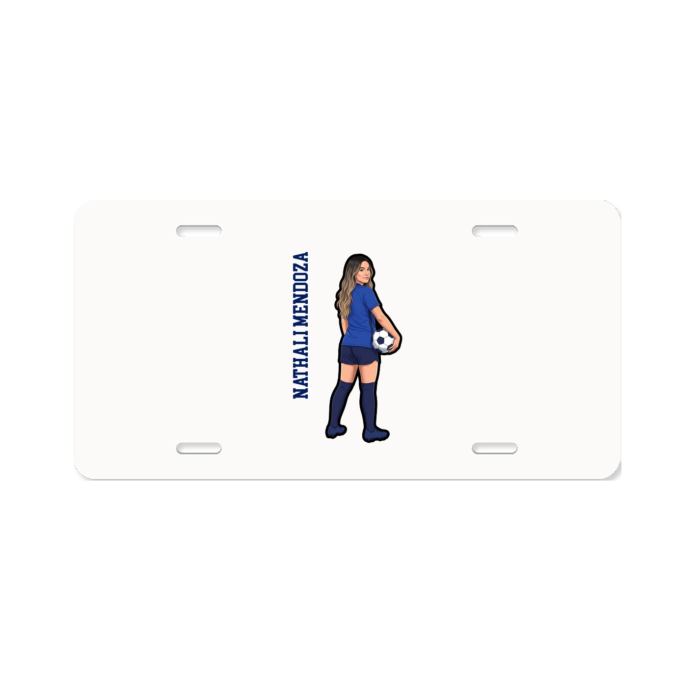 License Plate — Name Vertical in Classic