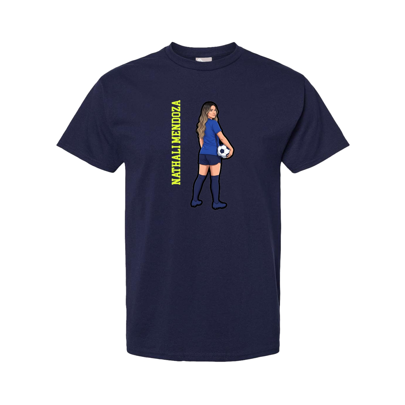 Youth Tee — Name Vertical in Navy