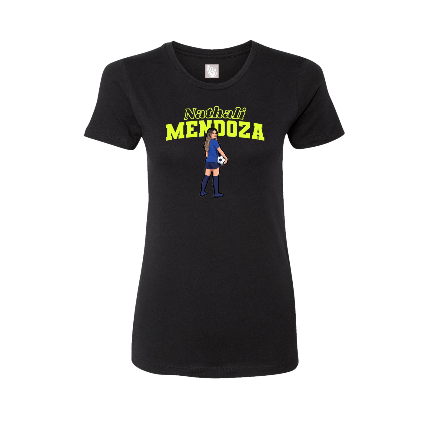 Fitted Women's Tee — Name Arch in Black