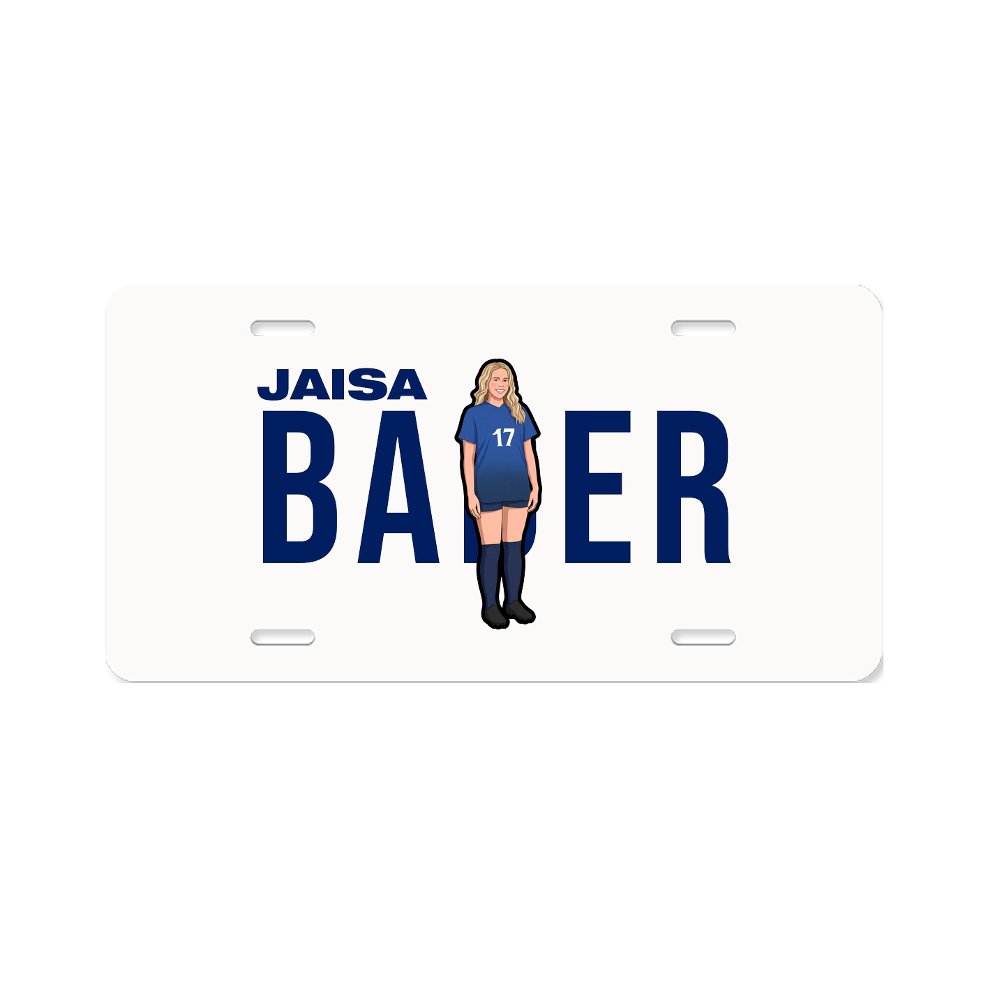 License Plate — Player Name in Classic