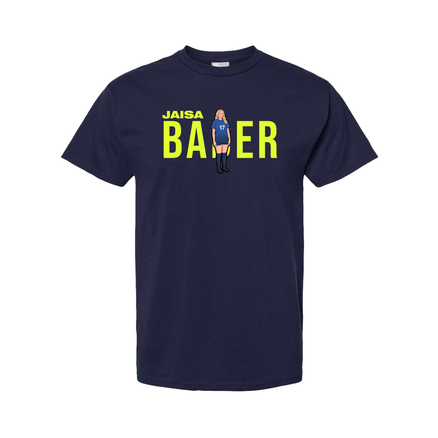 Tee — Player Name in Navy