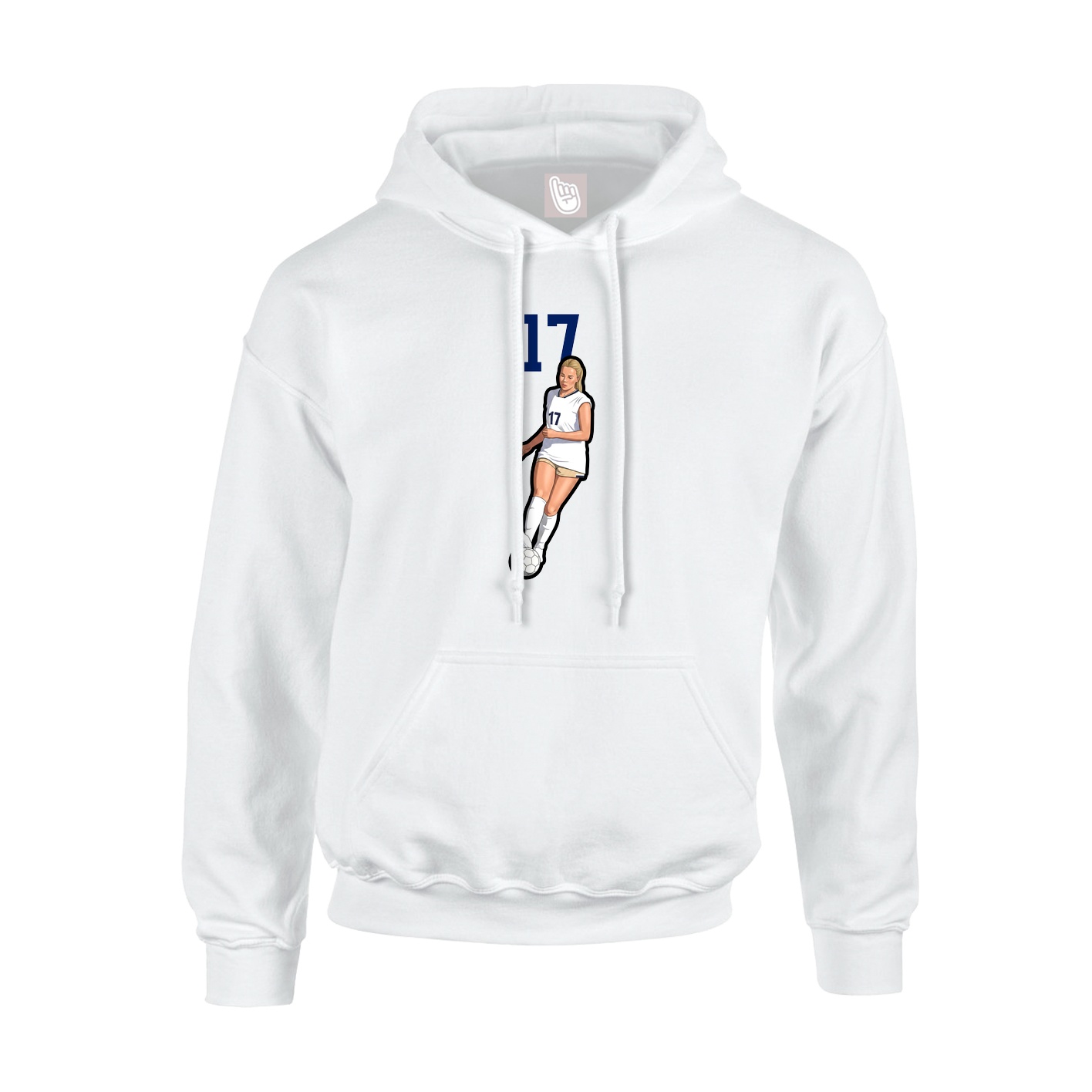 Hoodie — Number Top in White