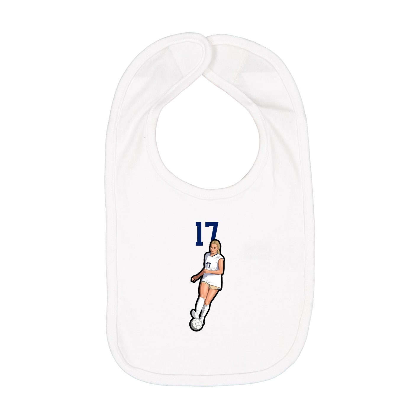 Infant Bib — Number Top in White
