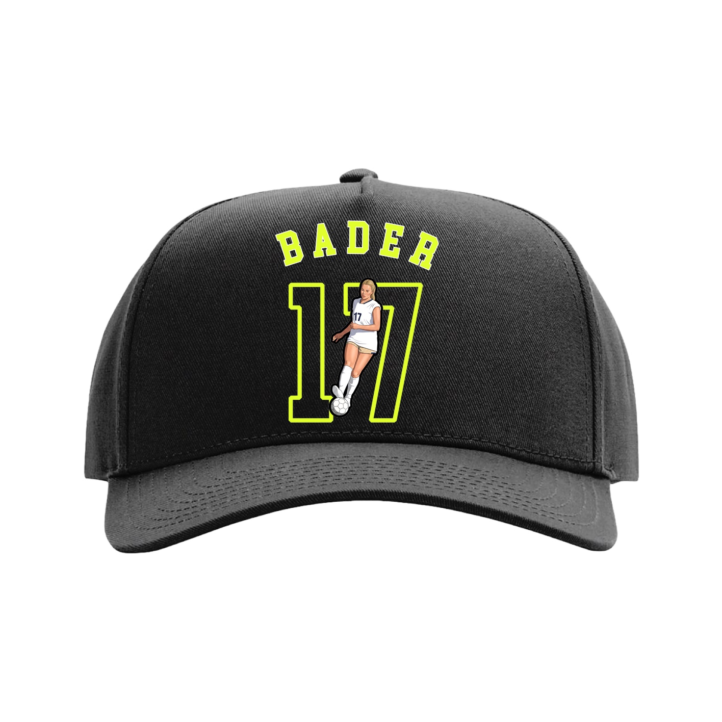 Full Fabric Five-Panel Champ Cap — Shirsey Arch in Black