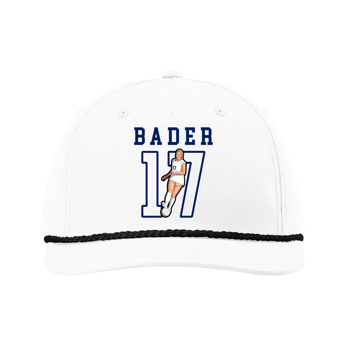 Five-Panel Classic Rope Cap — Shirsey in White