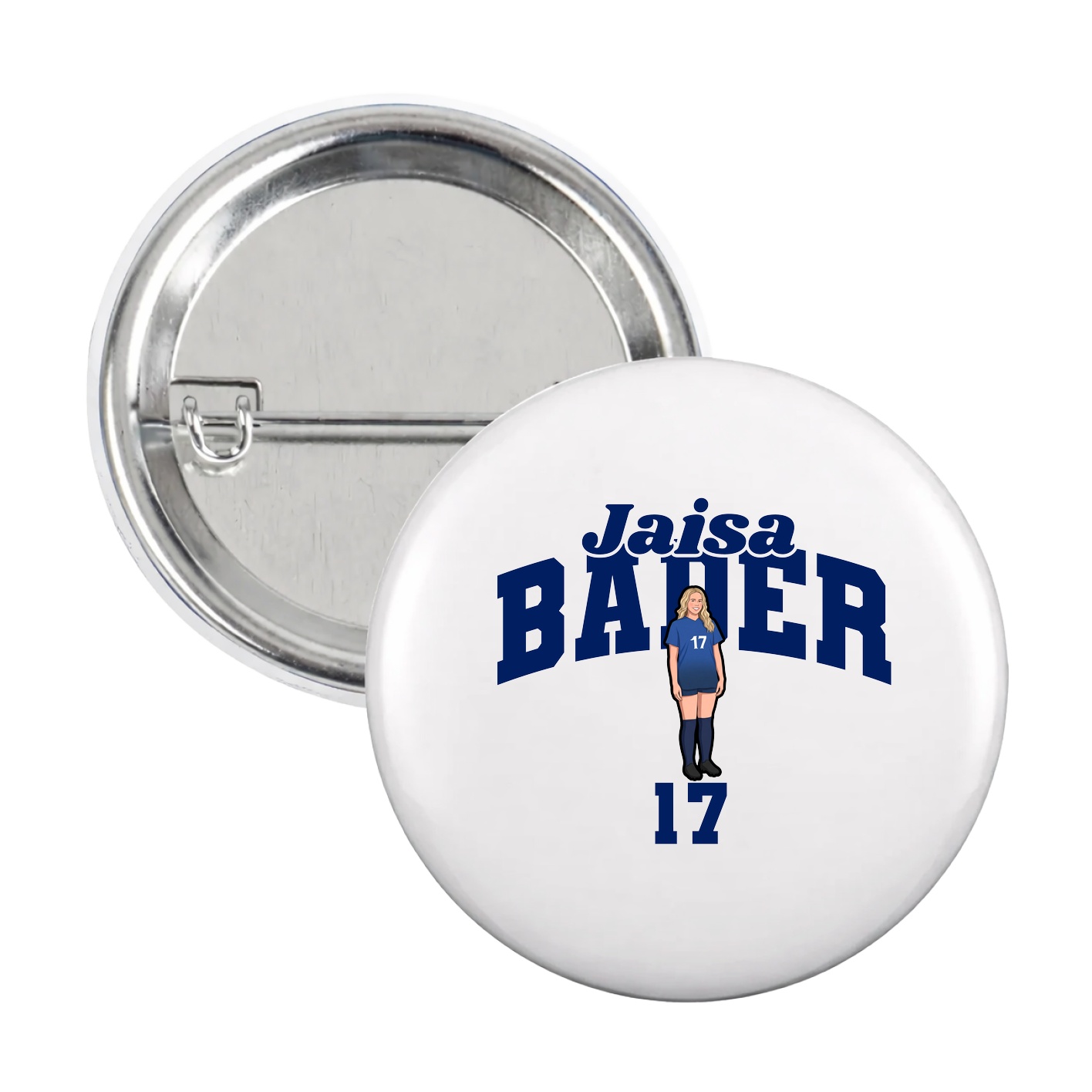 Game Day Button — Signature Arch in White
