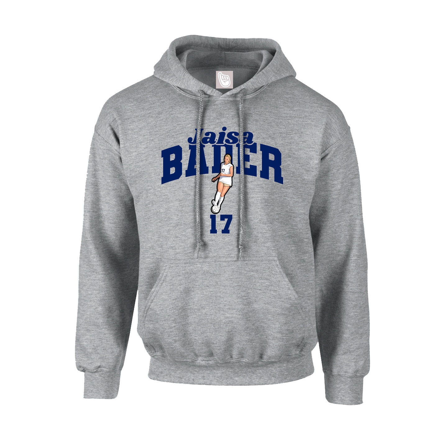 Youth Hoodie — Signature Arch in Grey