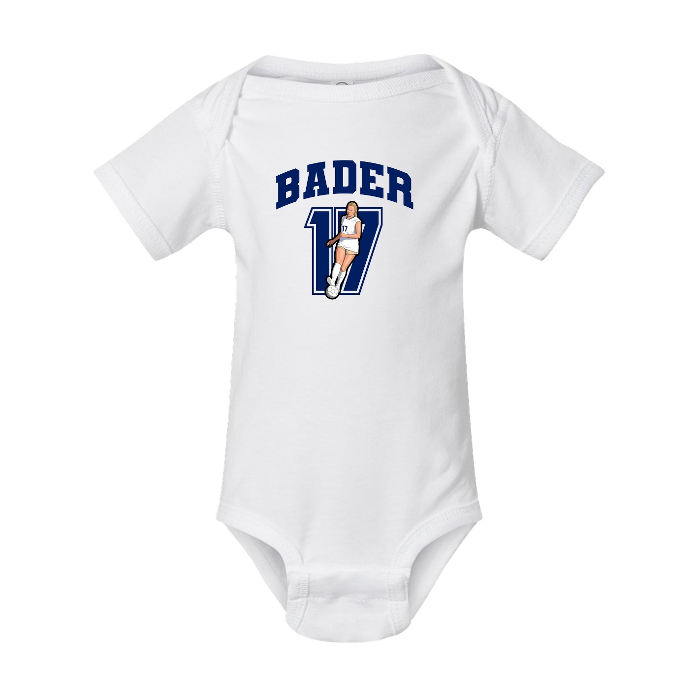 Baby Onesie — Number in White