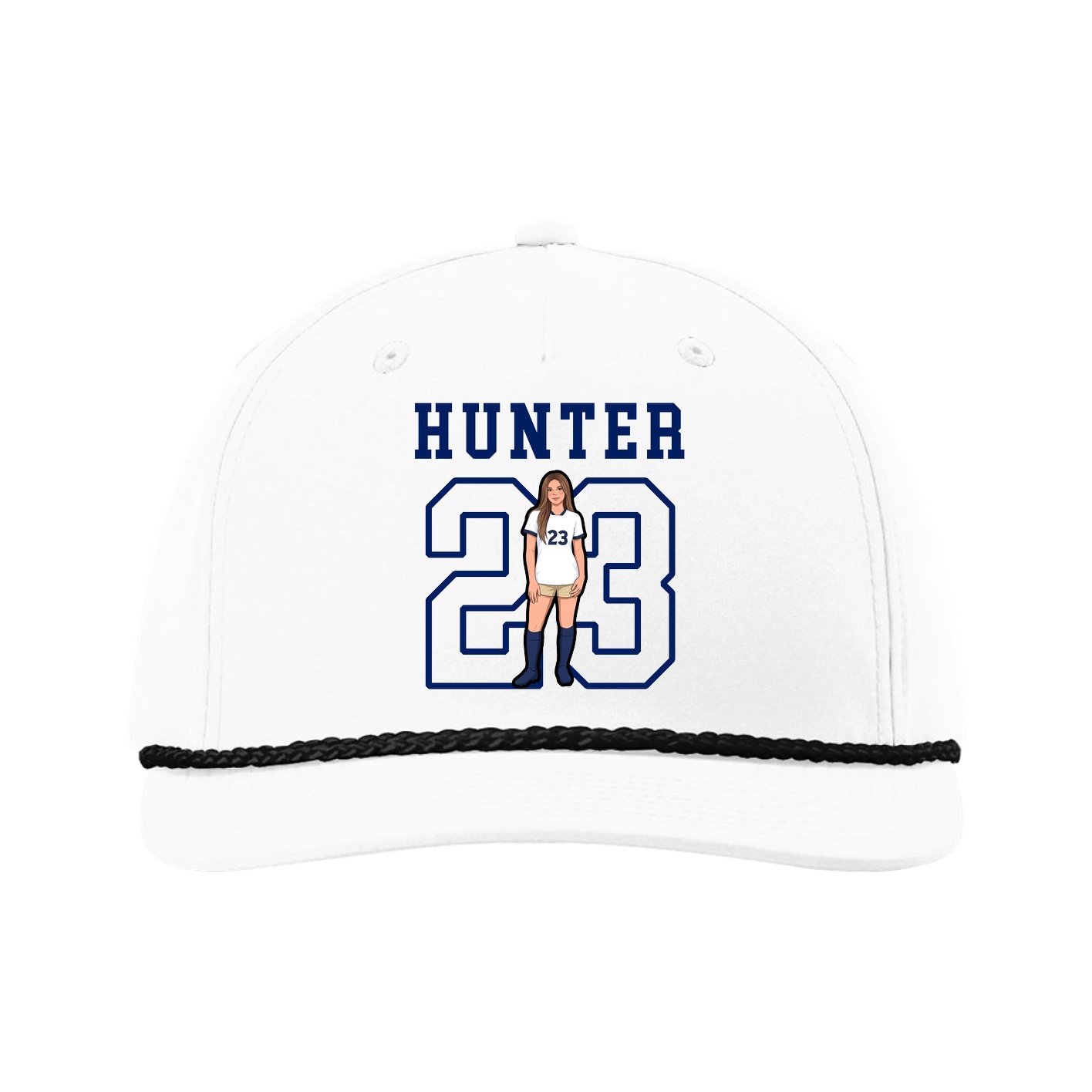 Five-Panel Classic Rope Cap — Shirsey in White