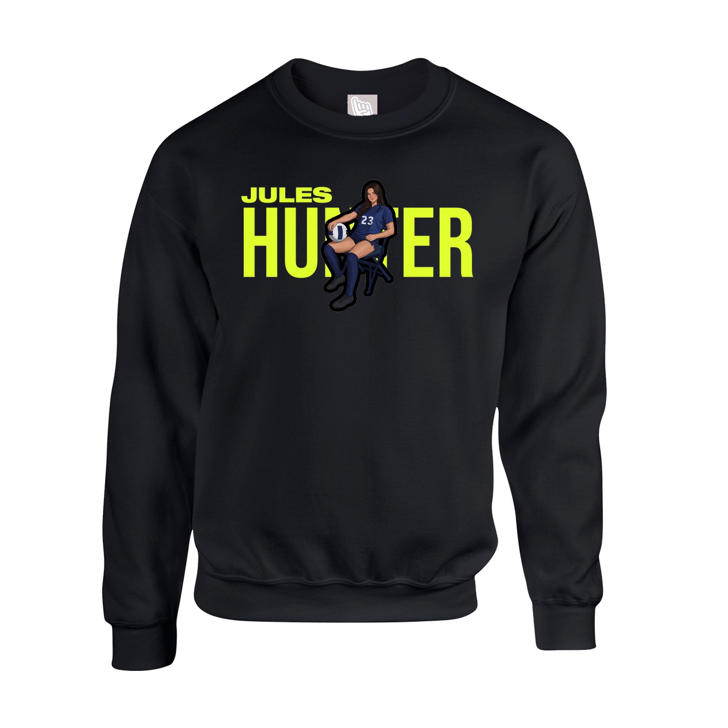Fleece Crew — Player Name in Black