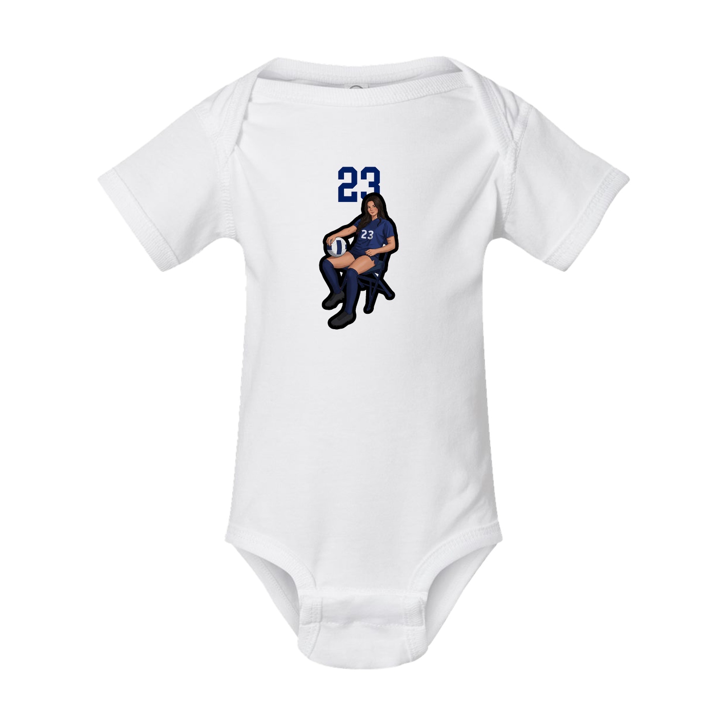 Baby Onesie — Number Top in White