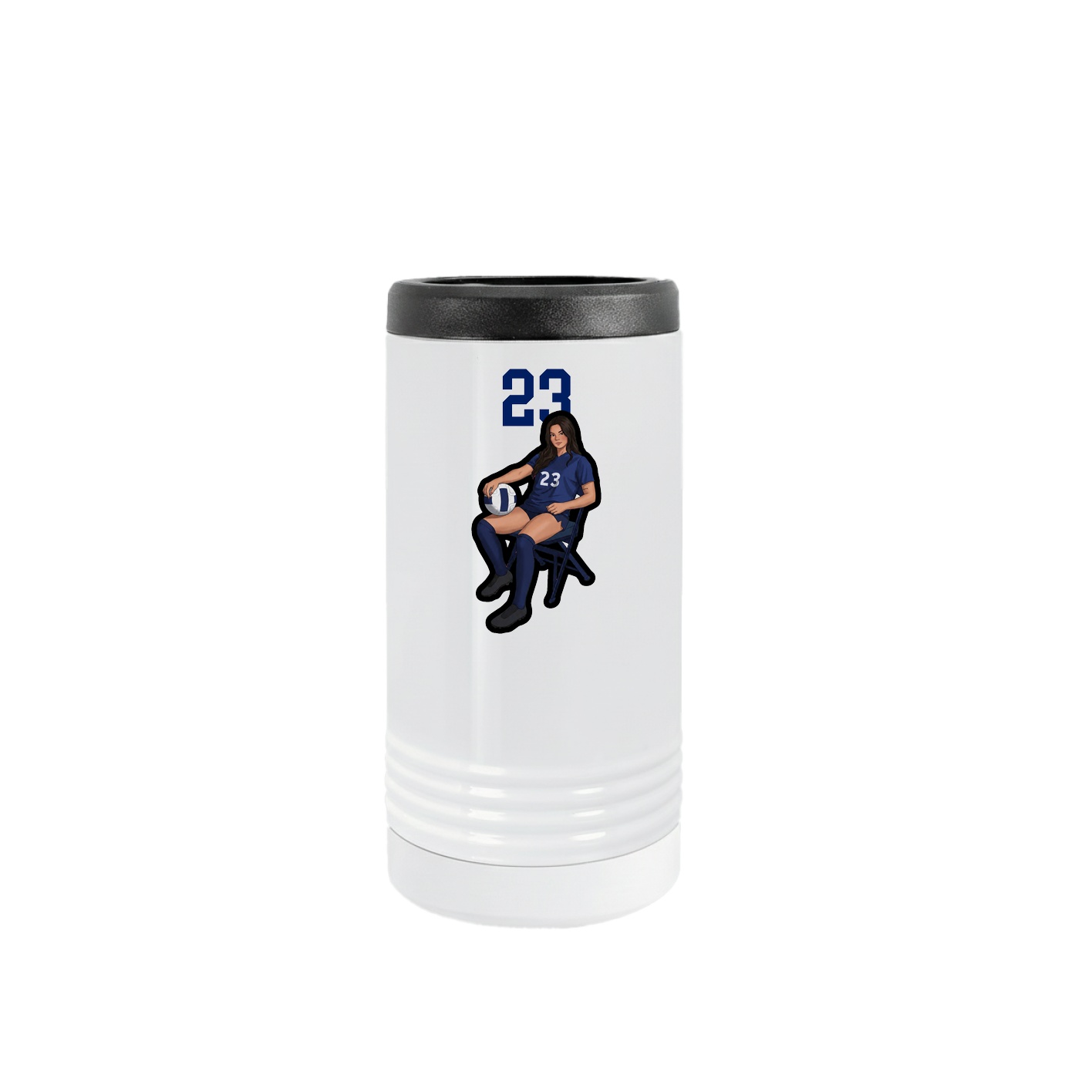 Slim Beverage Holder — Number Top in White
