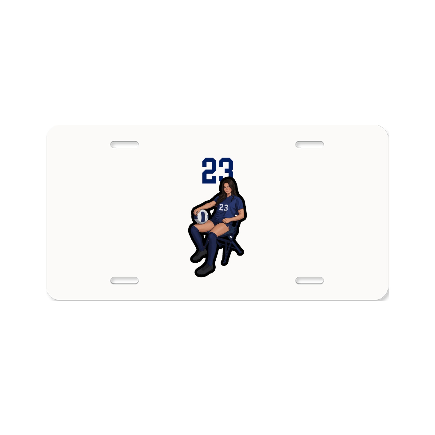 License Plate — Number Top in Classic
