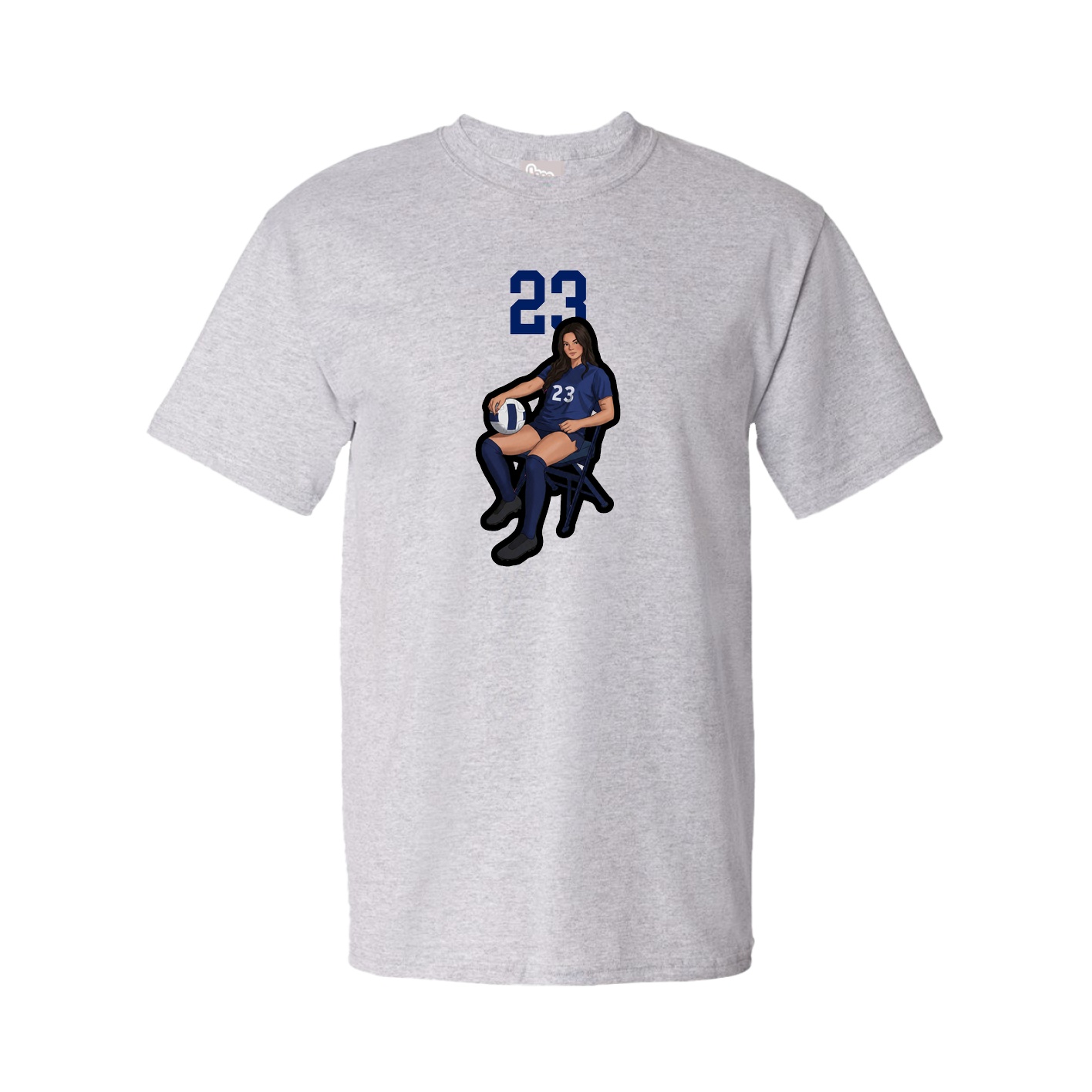 Youth Tee — Number Top in Grey