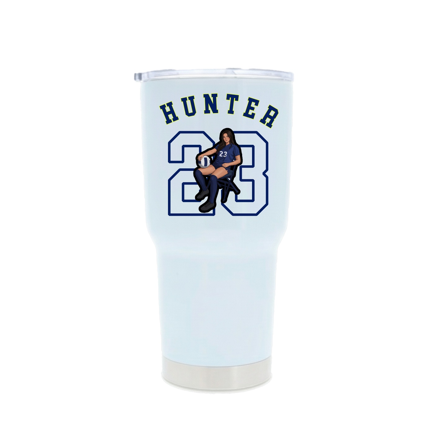 30oz Stainless Steel Tumbler — Shirsey Arch in White