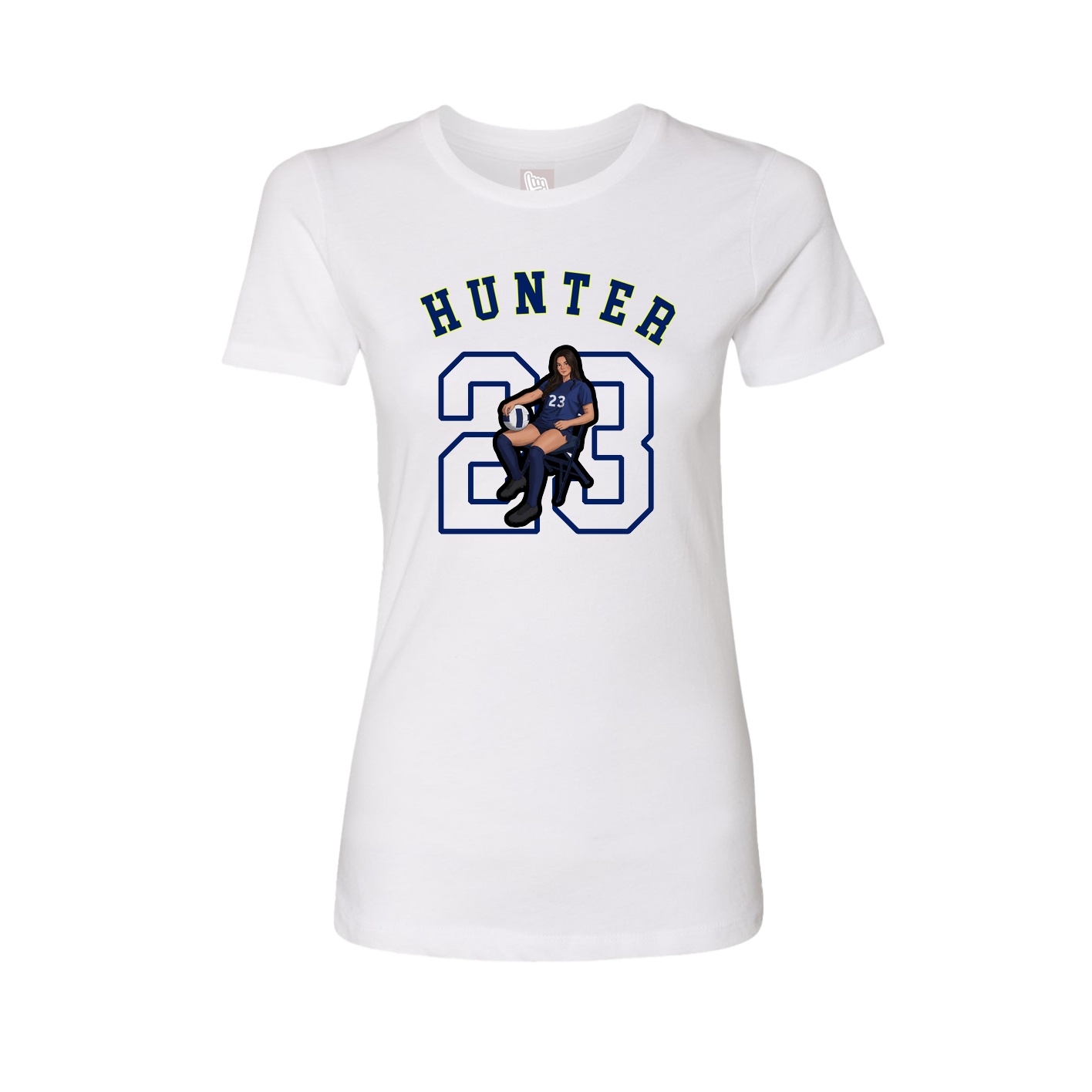 Fitted Women's Tee — Shirsey Arch in White