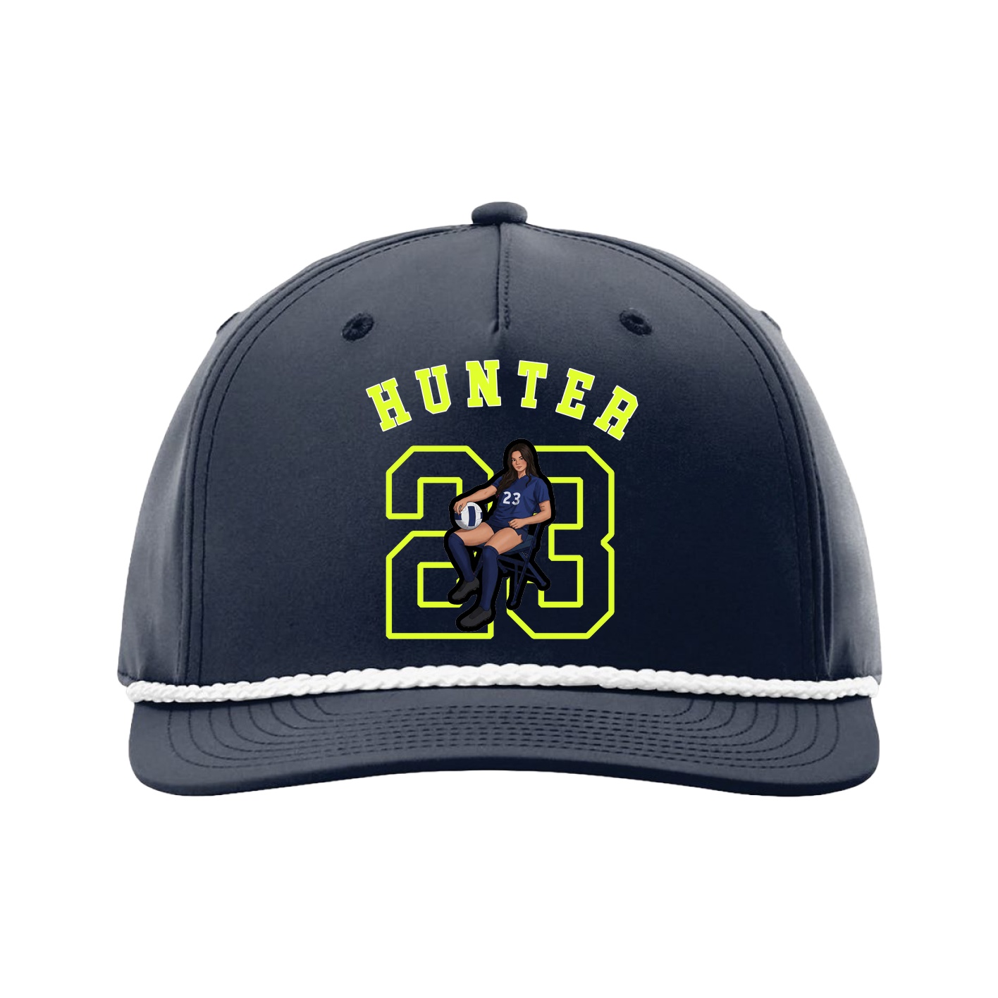 Five-Panel Classic Rope Cap — Shirsey Arch in Navy