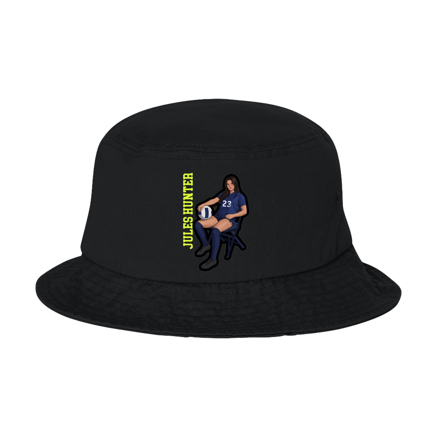 Bucket Cap — Name Vertical in Black