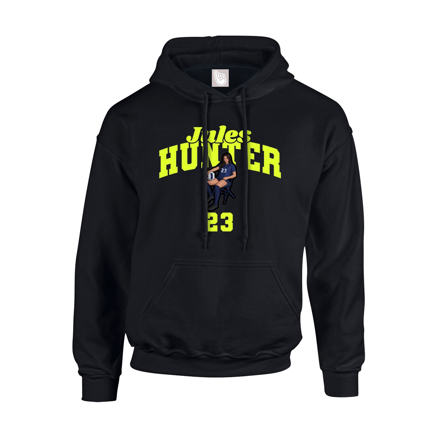 Youth Hoodie — Signature Arch in Black