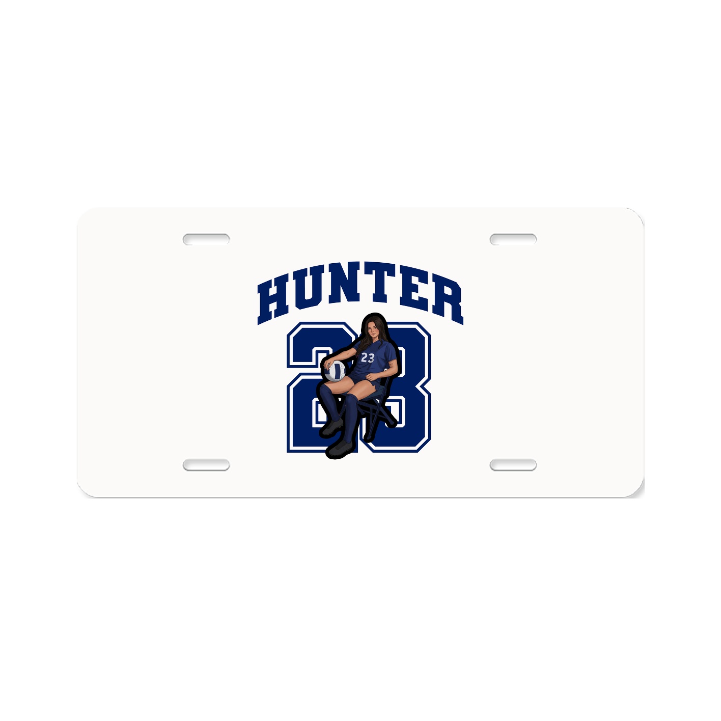 License Plate — Number in Classic