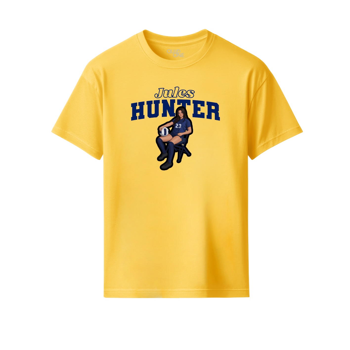 Youth Tee — Name Arch in Yellow