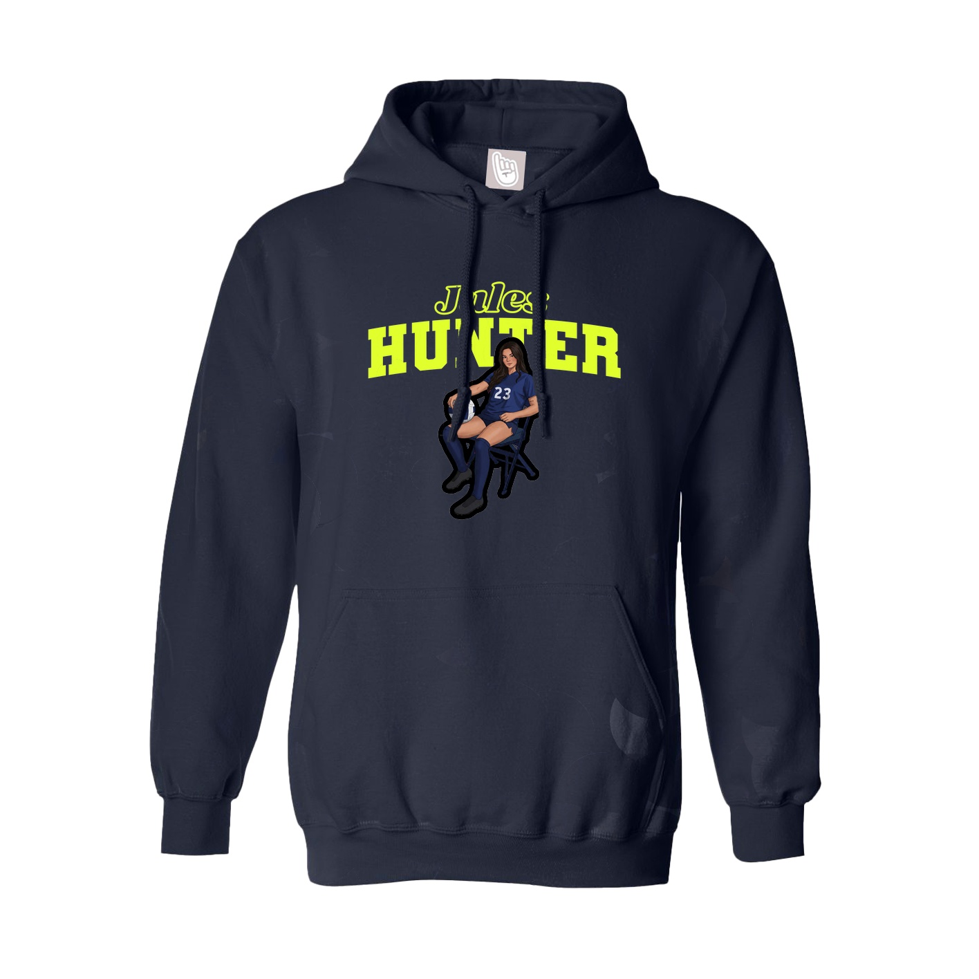 Youth Hoodie — Name Arch in Navy