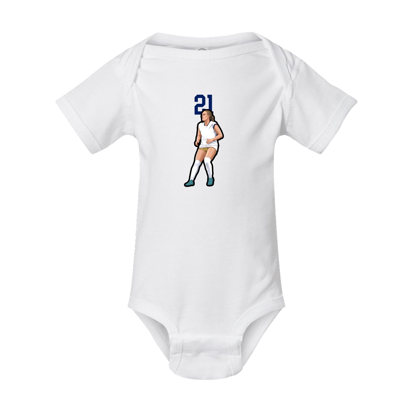 Baby Onesie — Number Top in White