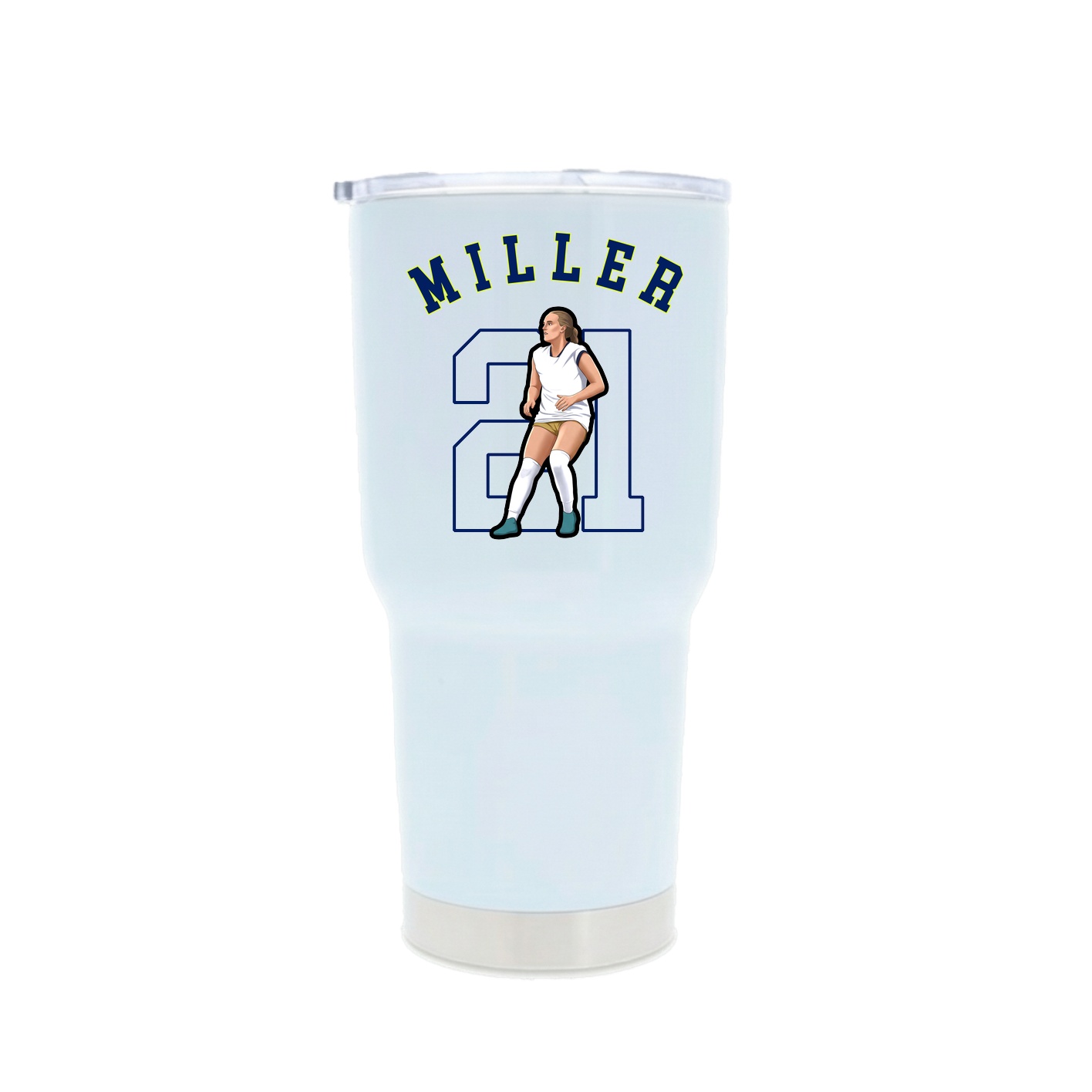 30oz Stainless Steel Tumbler — Shirsey Arch in White