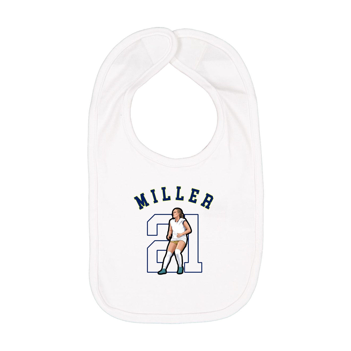 Infant Bib — Shirsey Arch in White