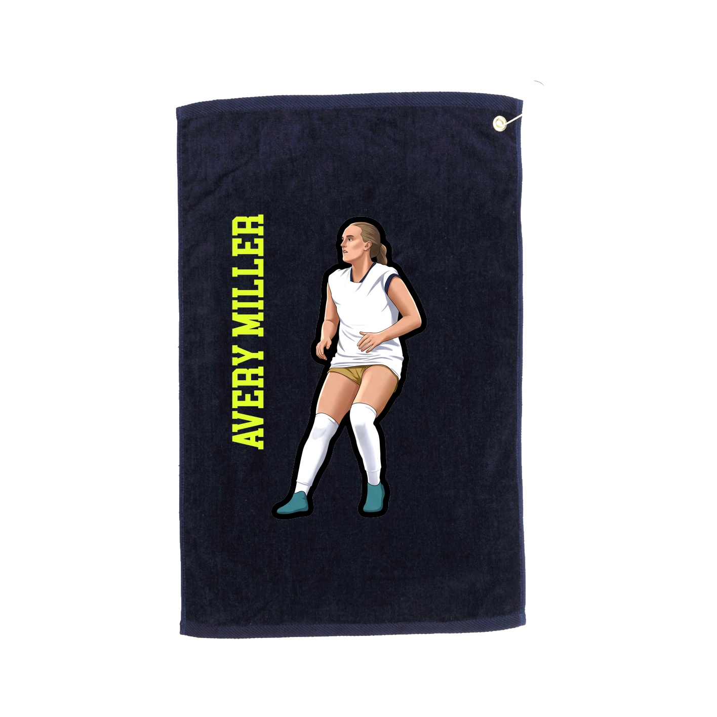 Golf Towel — Name Vertical in Navy