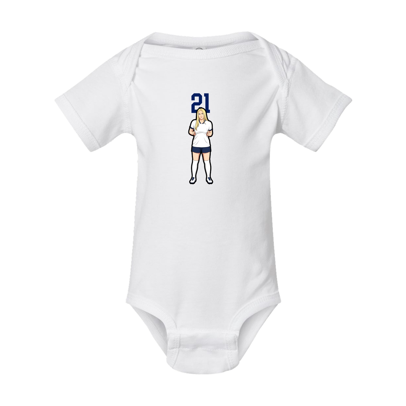 Baby Onesie — Number Top in White