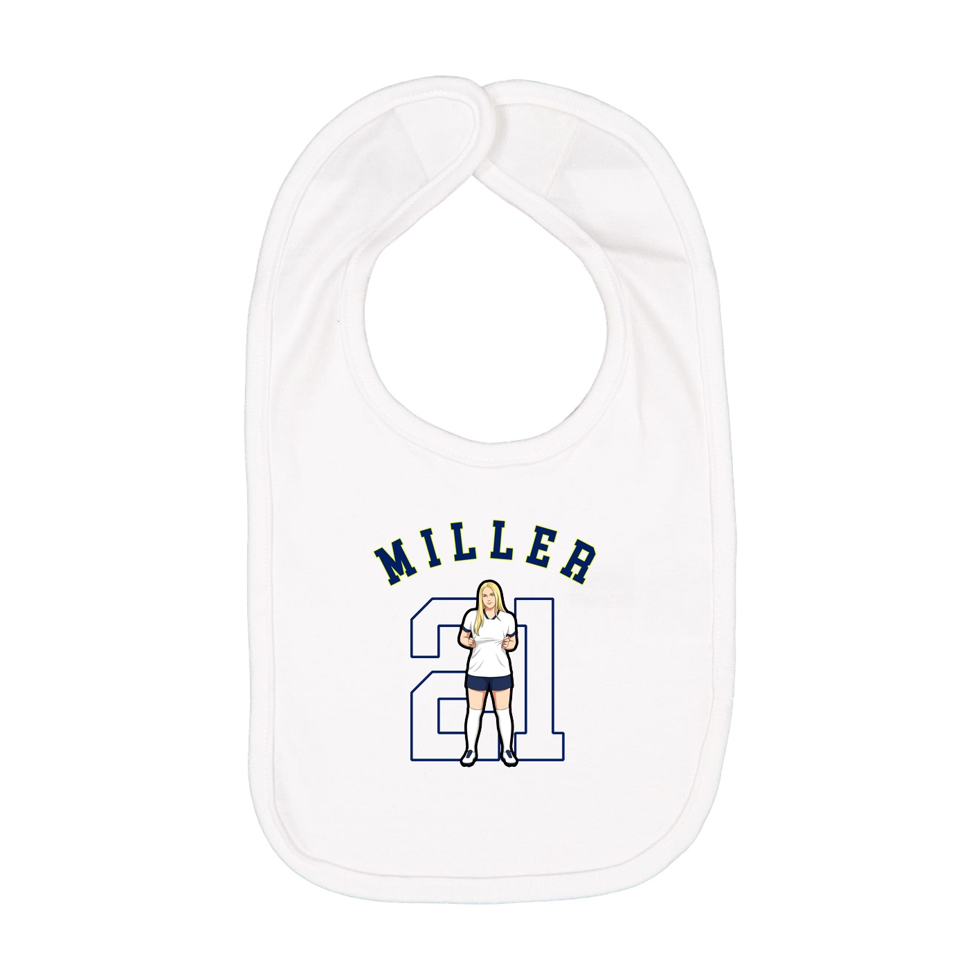 Infant Bib — Shirsey Arch in White