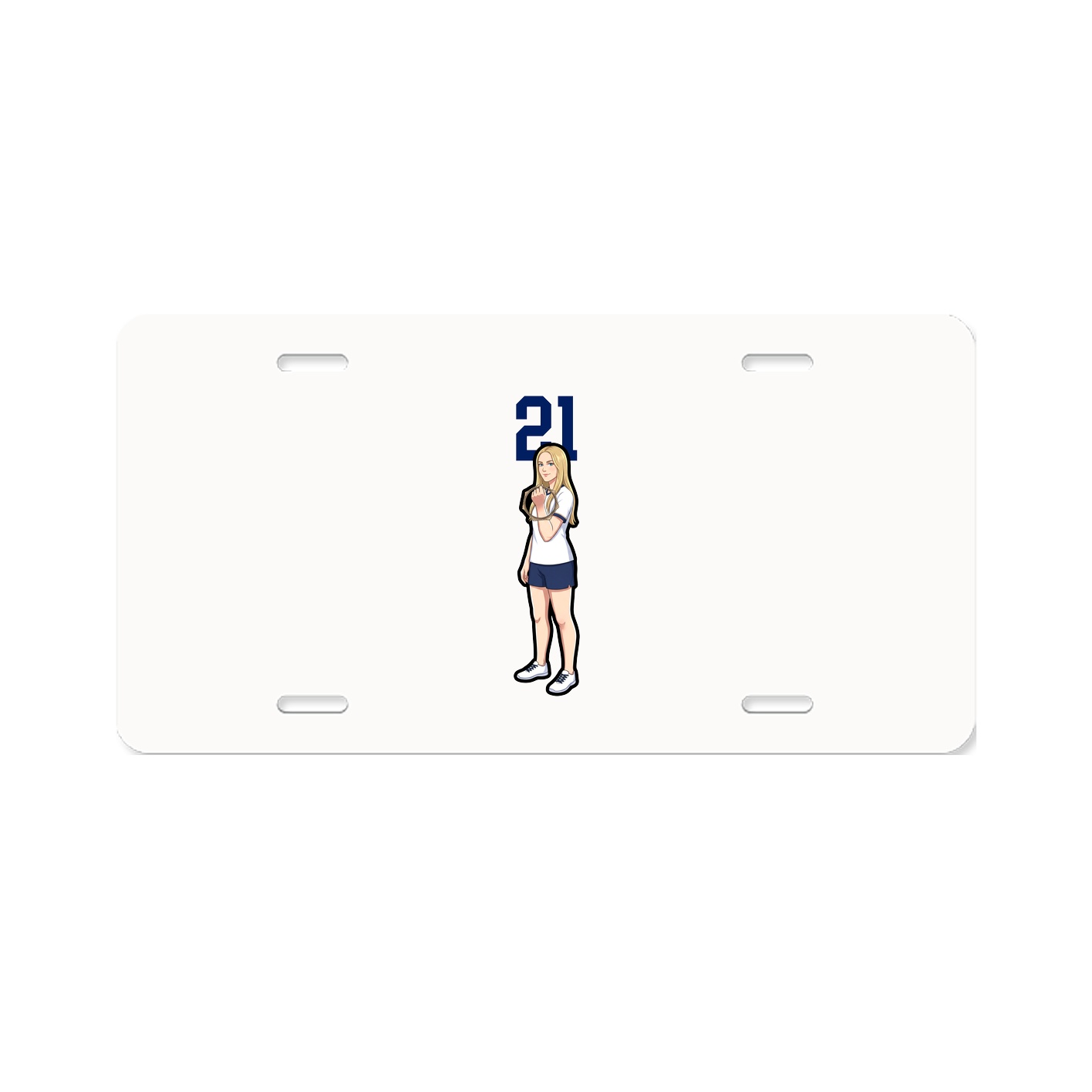 License Plate — Number Top in Classic