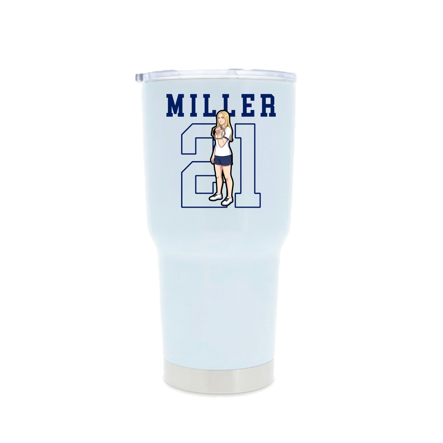 30oz Stainless Steel Tumbler — Shirsey in White