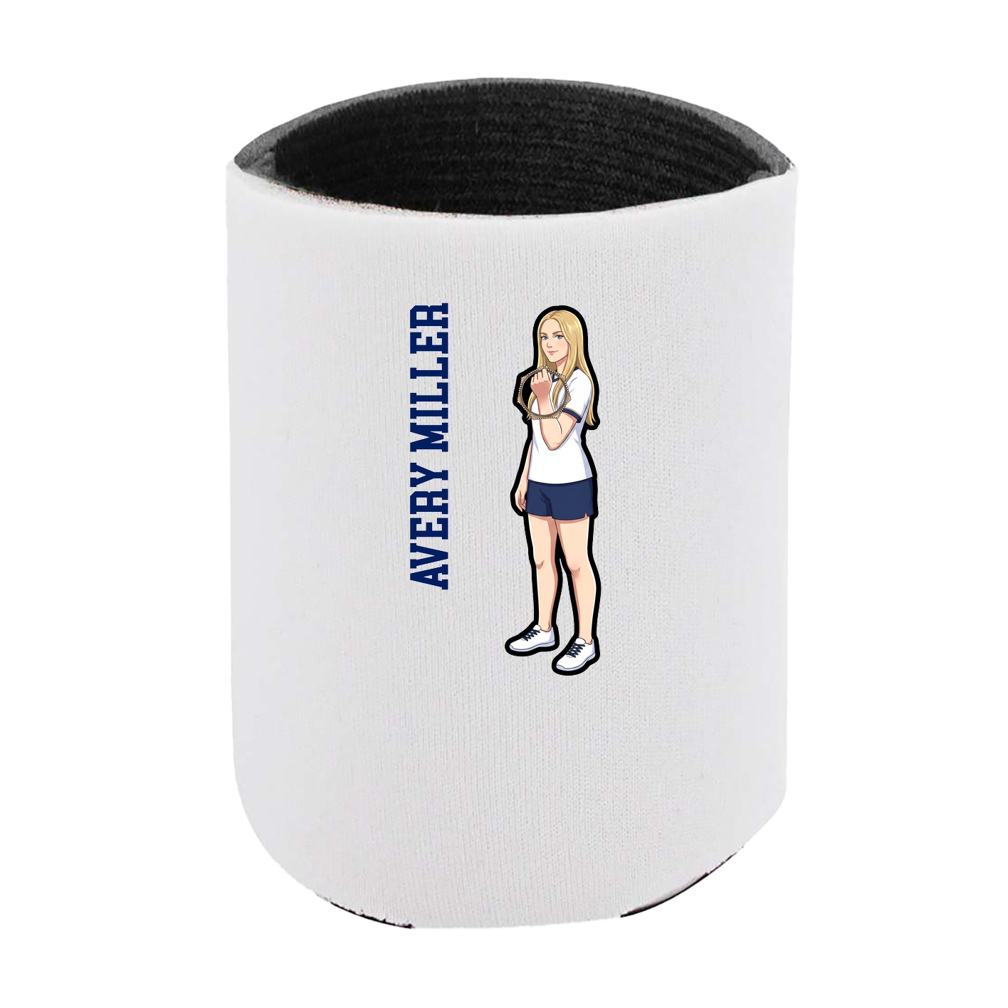 Can Holder — Name Vertical in White