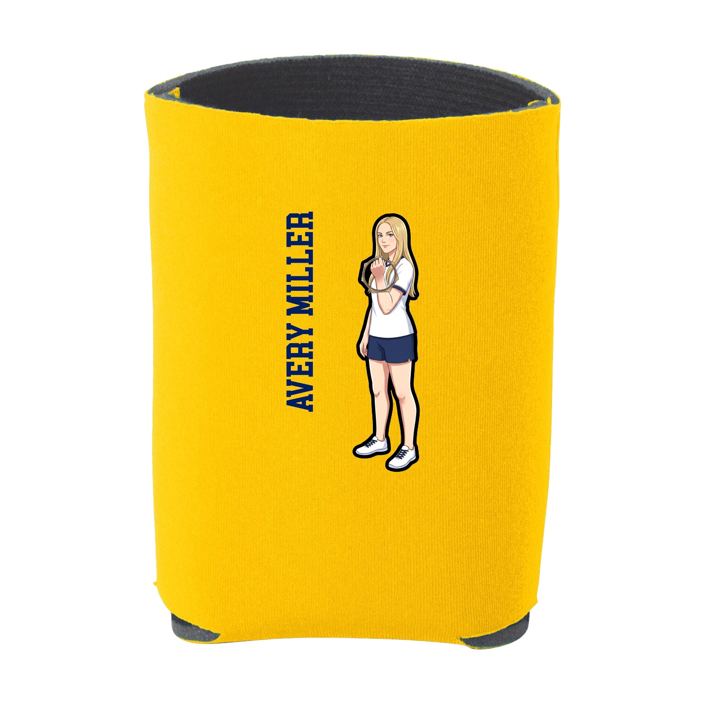 Can Holder — Name Vertical in Yellow