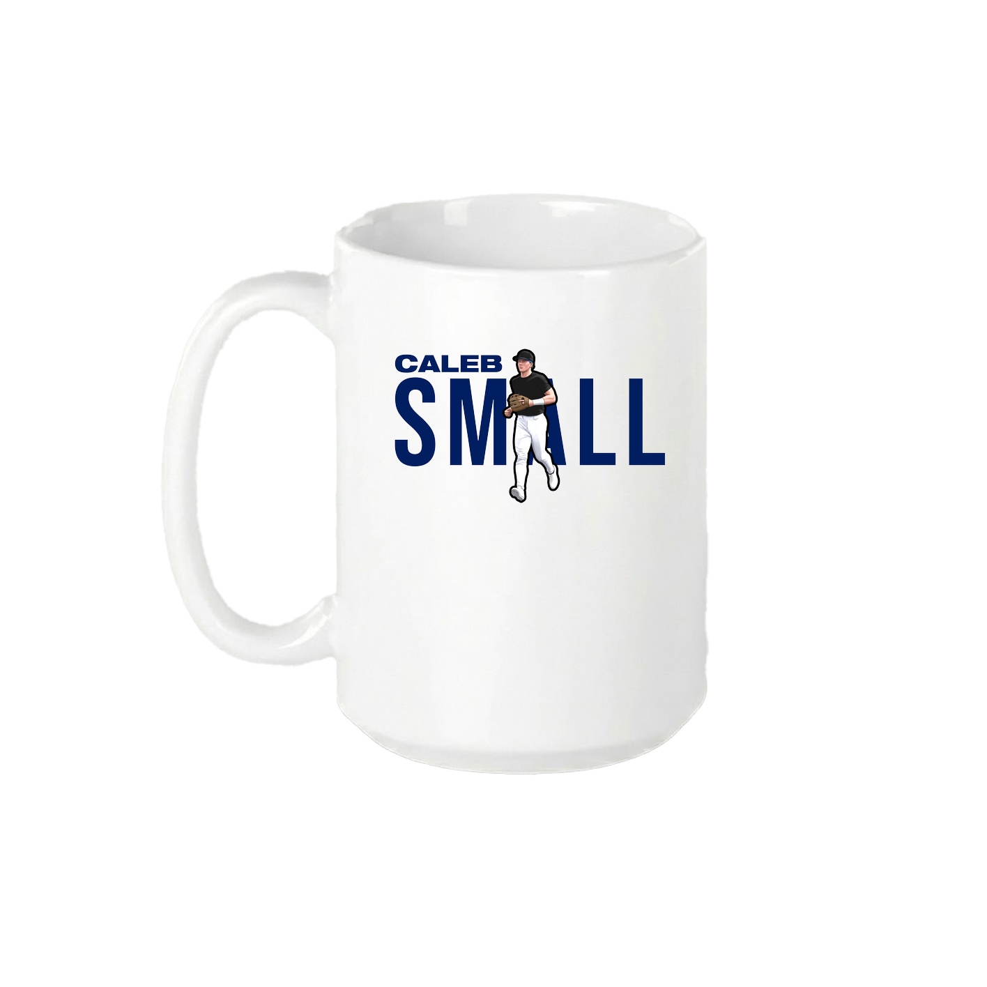 15oz Coffee Mug — Player Name in White