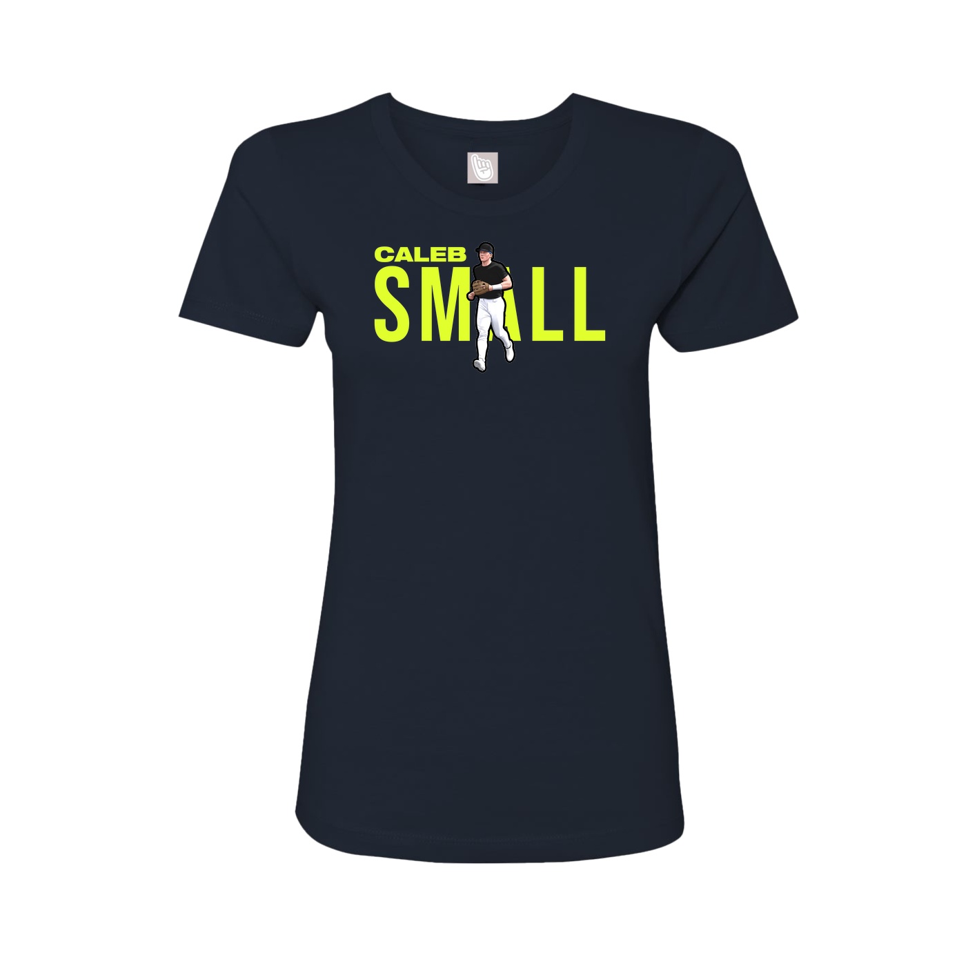 Fitted Women's Tee — Player Name in Navy