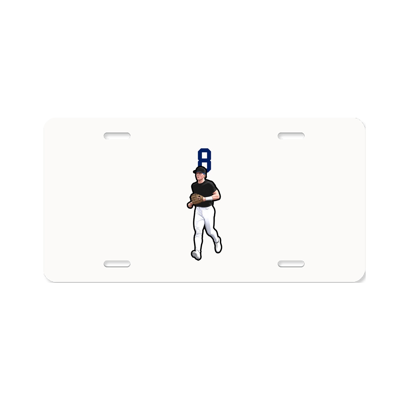 License Plate — Number Top in Classic