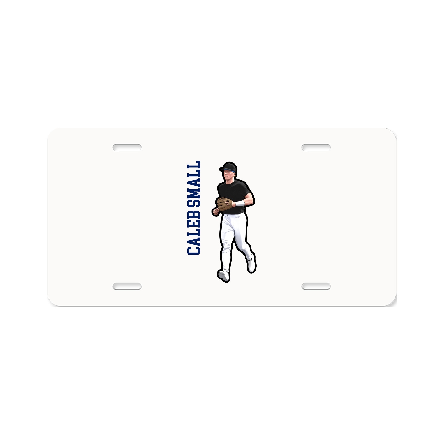 License Plate — Name Vertical in Classic