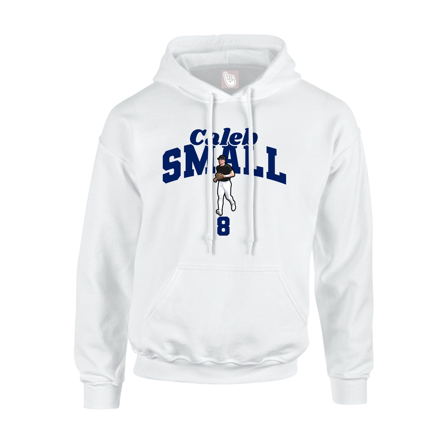 Youth Hoodie — Signature Arch in White