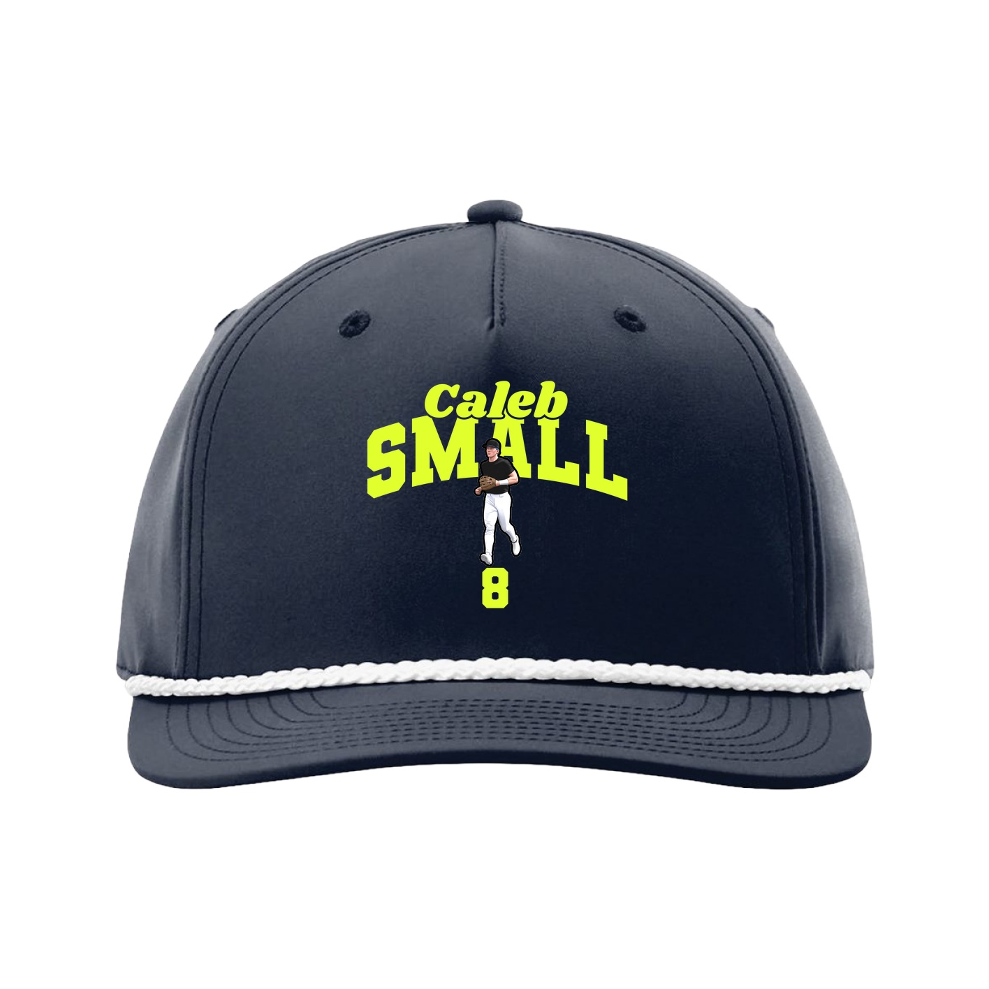 Five-Panel Classic Rope Cap — Signature Arch in Navy