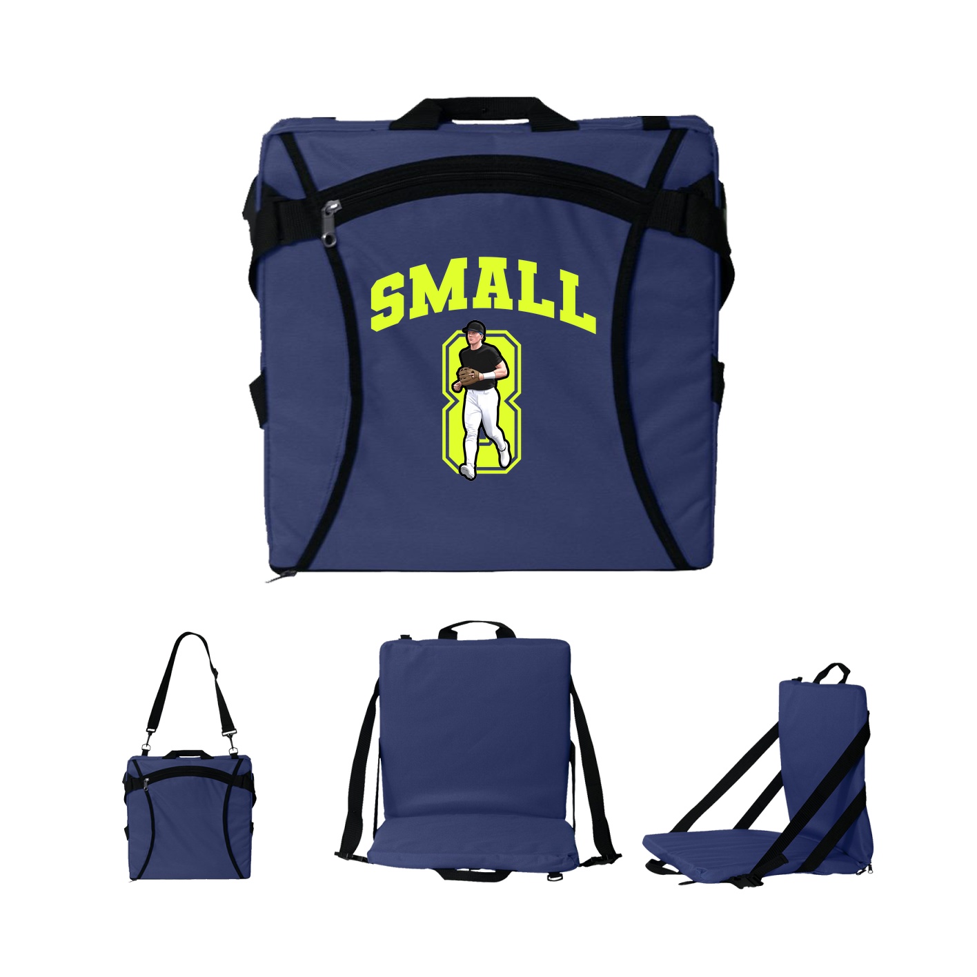Folding Stadium Seat — Number in Navy