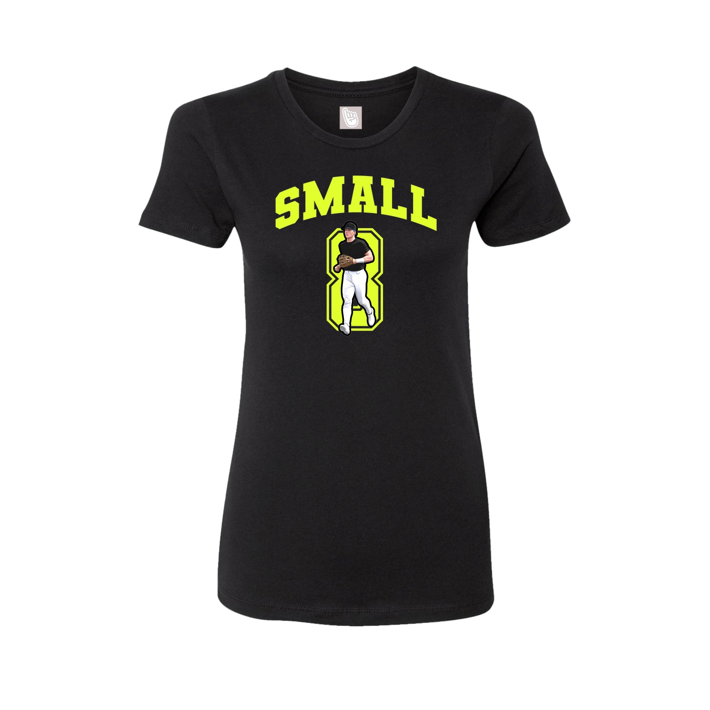 Fitted Women's Tee — Number in Black